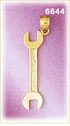 14K Gold Double Open End Wrench Charm