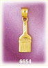 14K Gold Paint Brush Charm