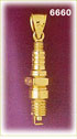 14K Gold Spark Plugs 3D Charm