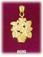 14K Gold Bouquet Of Flowers Charm