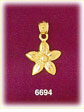 14k gold 5-petal flower charm