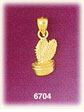 14k gold cactus charm