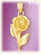 14K Gold Rose Charm