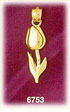 14K Gold Tulip Charm