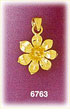 14K Gold Sunlit Flower Charm