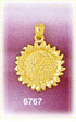 14K Gold Sunflower Charm