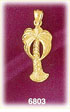 14k gold tropical palm tree charm