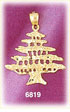14K Gold Cedar of Lebanon Charm