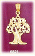 14K Gold Oak Tree Charm