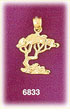 14K Gold Bustling Tree Charm