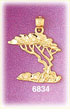 14K Gold Swaying Tree Charm