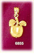 14K Gold Apple Charm