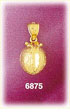 14K Gold 3D Peach Charm