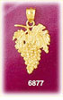 14K Gold Grapes Charm