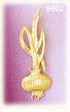 14K Gold Onion Charm Pendant