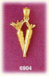 14K Gold 3D Carrots Charm