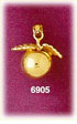 14K Gold 3D Orange Charm