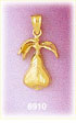 14K Gold Pear Charm