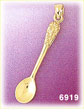 14K Gold Spoon Charm