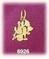 14k gold champagne glass & bottle charm