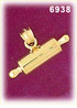 14K Gold Rolling Pin Charm