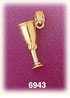 14K Gold 3D Goblet Charm