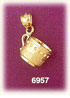 14K Gold 3D Coffee Mug Charm