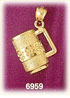 14K Gold Mug Charm