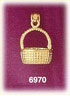 14K Gold 3D Basket Charm