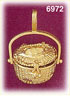 14K Gold 3D Basket W/Lid Charm