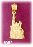 14K Gold 3D House Charm