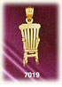14K Gold Rocking Chair Charm