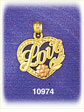 14Kt Two Color Gold Love Charm