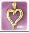 14-Karat Gold Floating Heart Charm