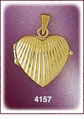 14Kt Gold Shell Heart Locket