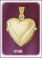 14Kt Gold Heart Locket Satin Finish