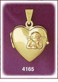14Kt Gold Angel Heart Locket