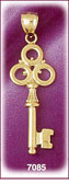 14Kt Gold Key Charm