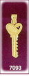 14Kt Gold Key Heart Charm