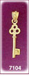 Small 14Kt Gold Key Charm