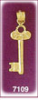Dazzling 14Kt Gold Key Charm