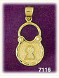 14K Gold Lock Charm
