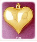 Large 14Kt Gold Puffed Heart Charm