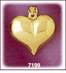 14Kt 3D Puffed Heart Charm