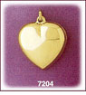 14K Gold Puffed Heart Charm