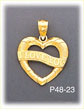 14K Gold I Love You Heart Charm