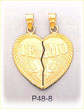14Kt Gold Te Amo Heart Charm