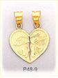 14K Gold Te Amo Heart Charm