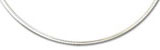 3MM White Gold Omega Necklace