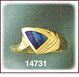 Fashionable 14K Gold Opal Ring